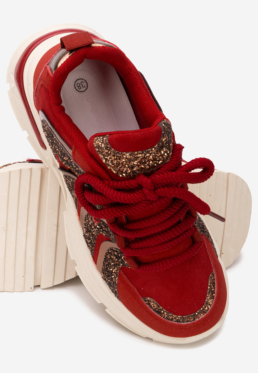 Baskets à plateforme bordeaux Rossia