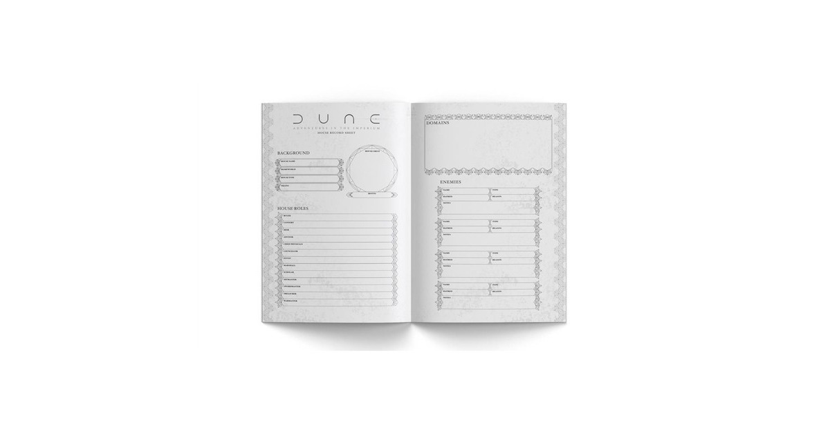 AsmodeeDune: RPG Player's Journal Notitieboek  (Engels)