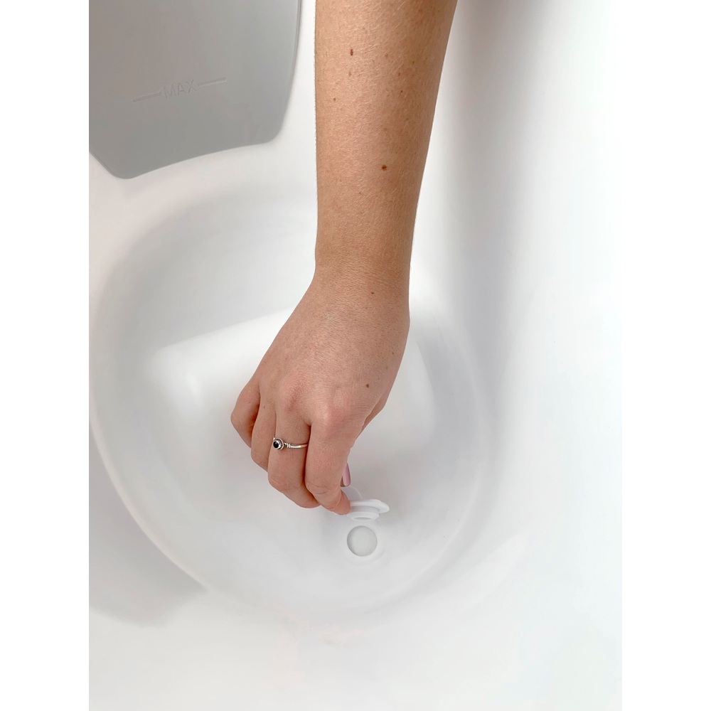 Shnuggle Babybadewanne ab Geburt, Weiß & Grau