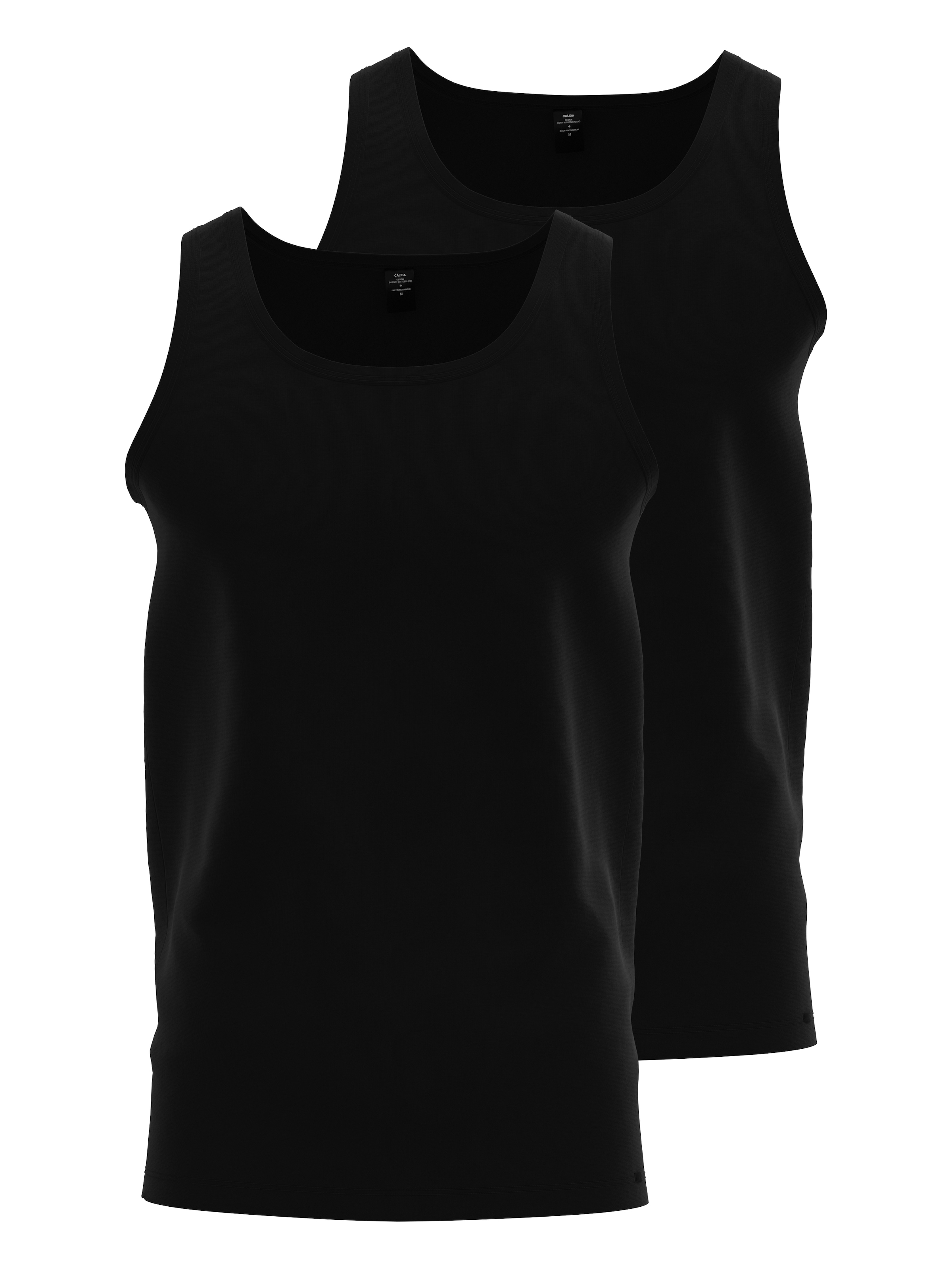 CALIDA Tanktop »Natural Benefit«, 2 Rundhals-Ausschnitt, weich, Baumwoll-Mix, Single Jersey Qualität