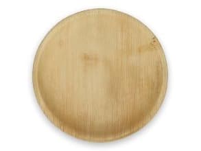 Tallerken Verive palmeblad rund Ø24xH2cm natur,4 ps x 25 stk/krt