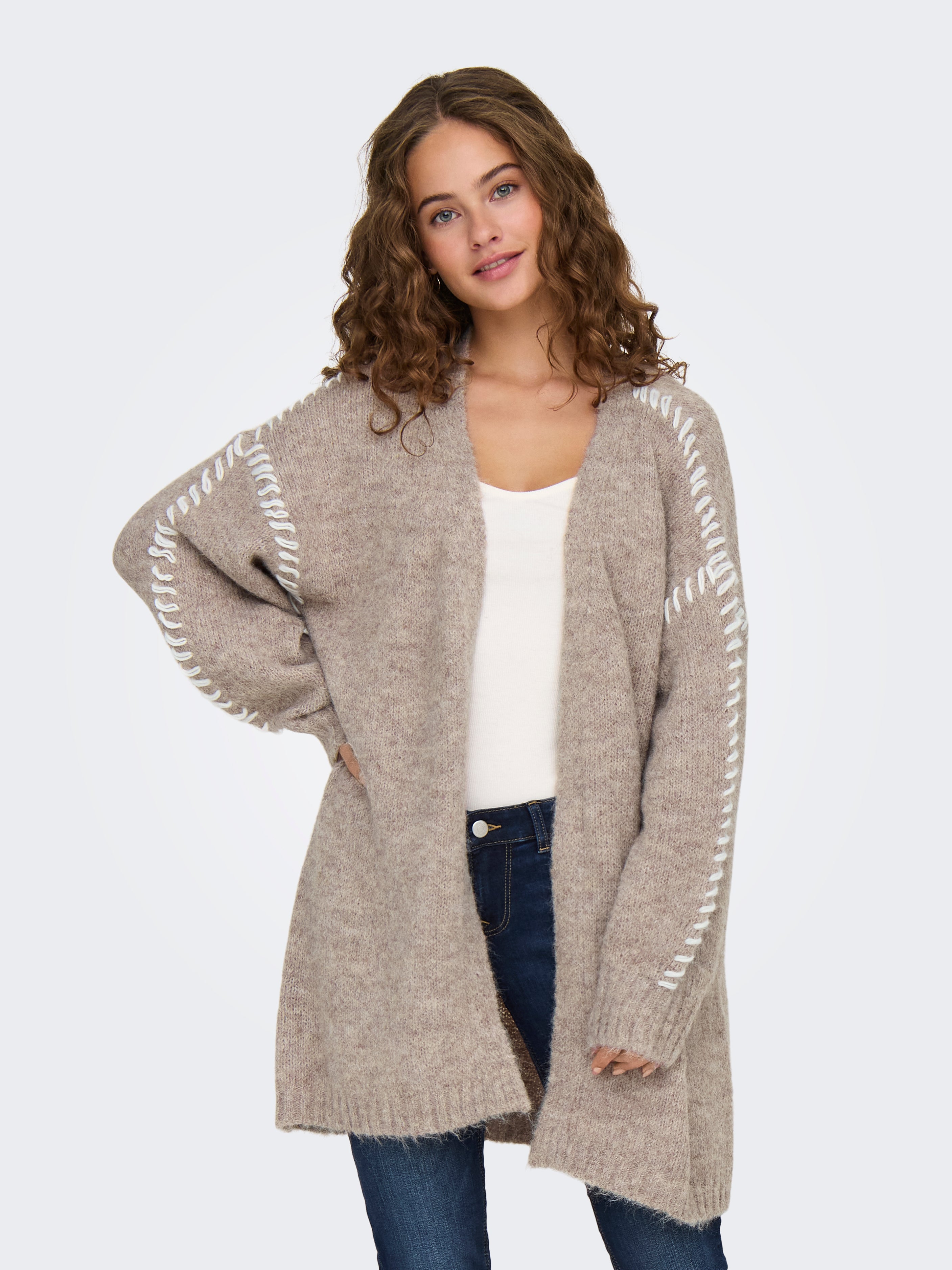 JDYZOEY Strickjacke Chateau Gray