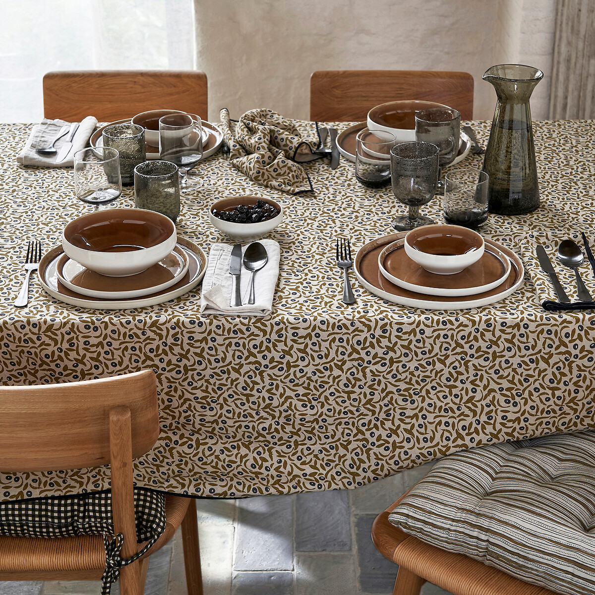 LA REDOUTE INTERIEURS<br>Conjunto de 6 copos de vidro bolha com haste, Faraji