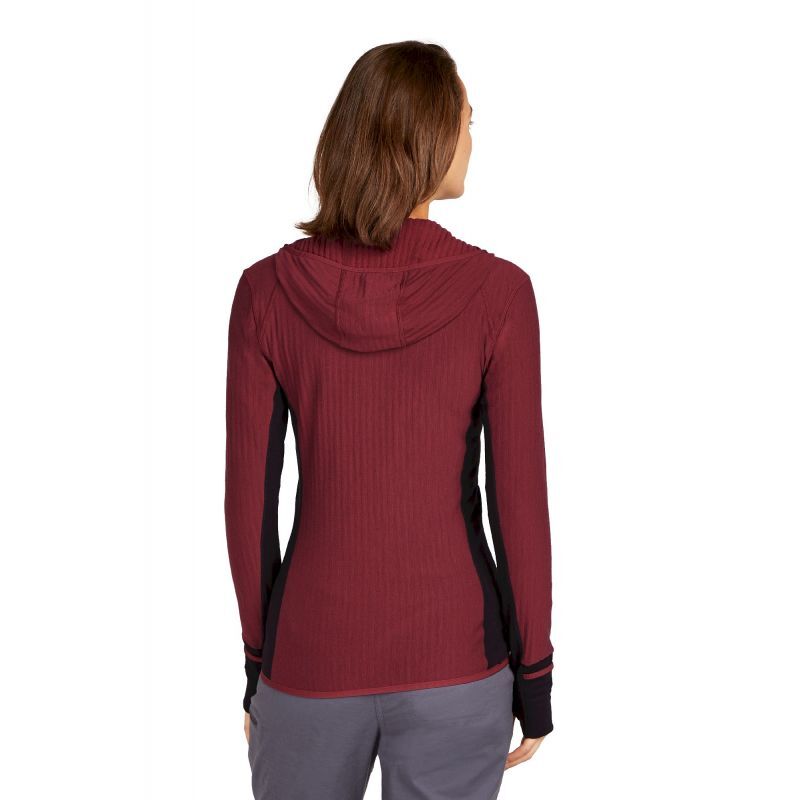Descender LS Zip Hoodie - Polaire en laine mérinos femme