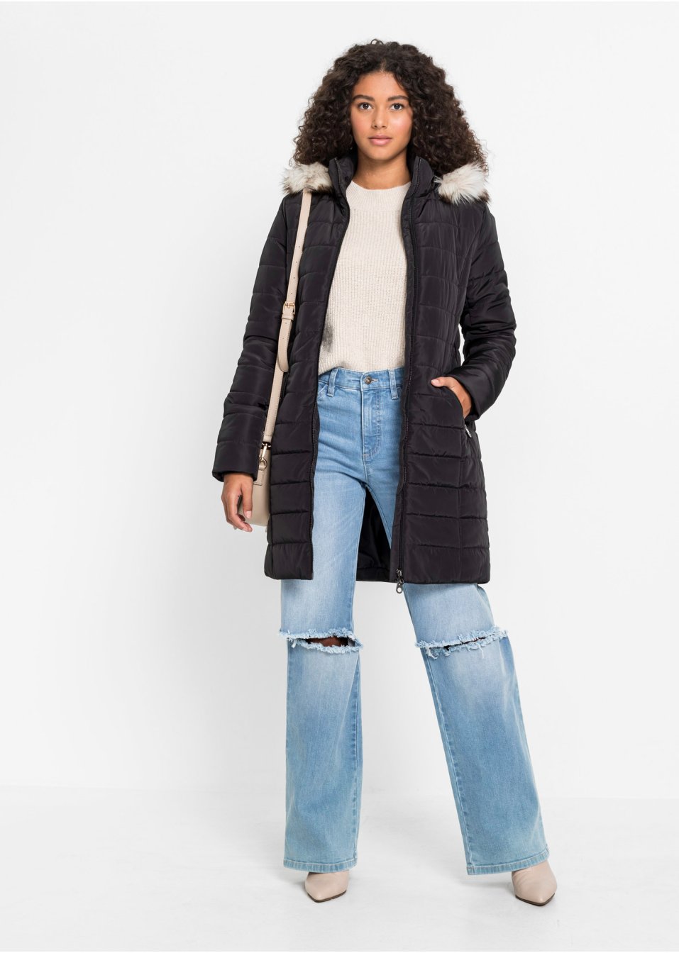 Veste matelassée avec ceinture