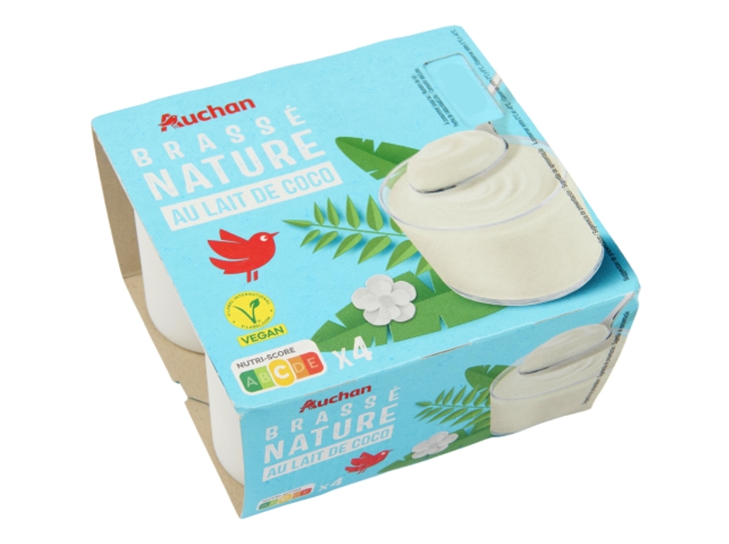 COCOGURTE NATURAL AUCHAN 4X100G