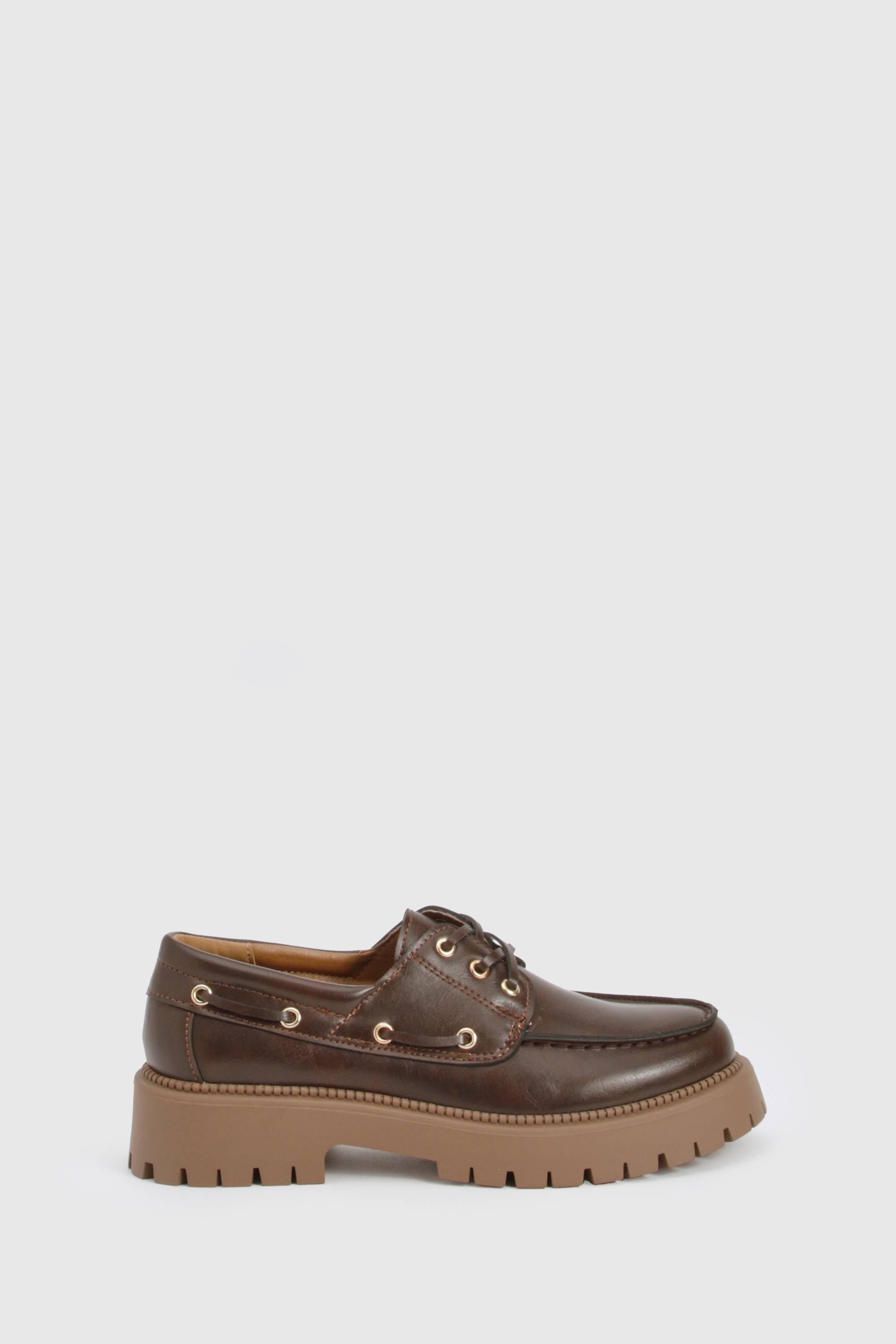 boohoo Chunky Boat Shoe Loafers