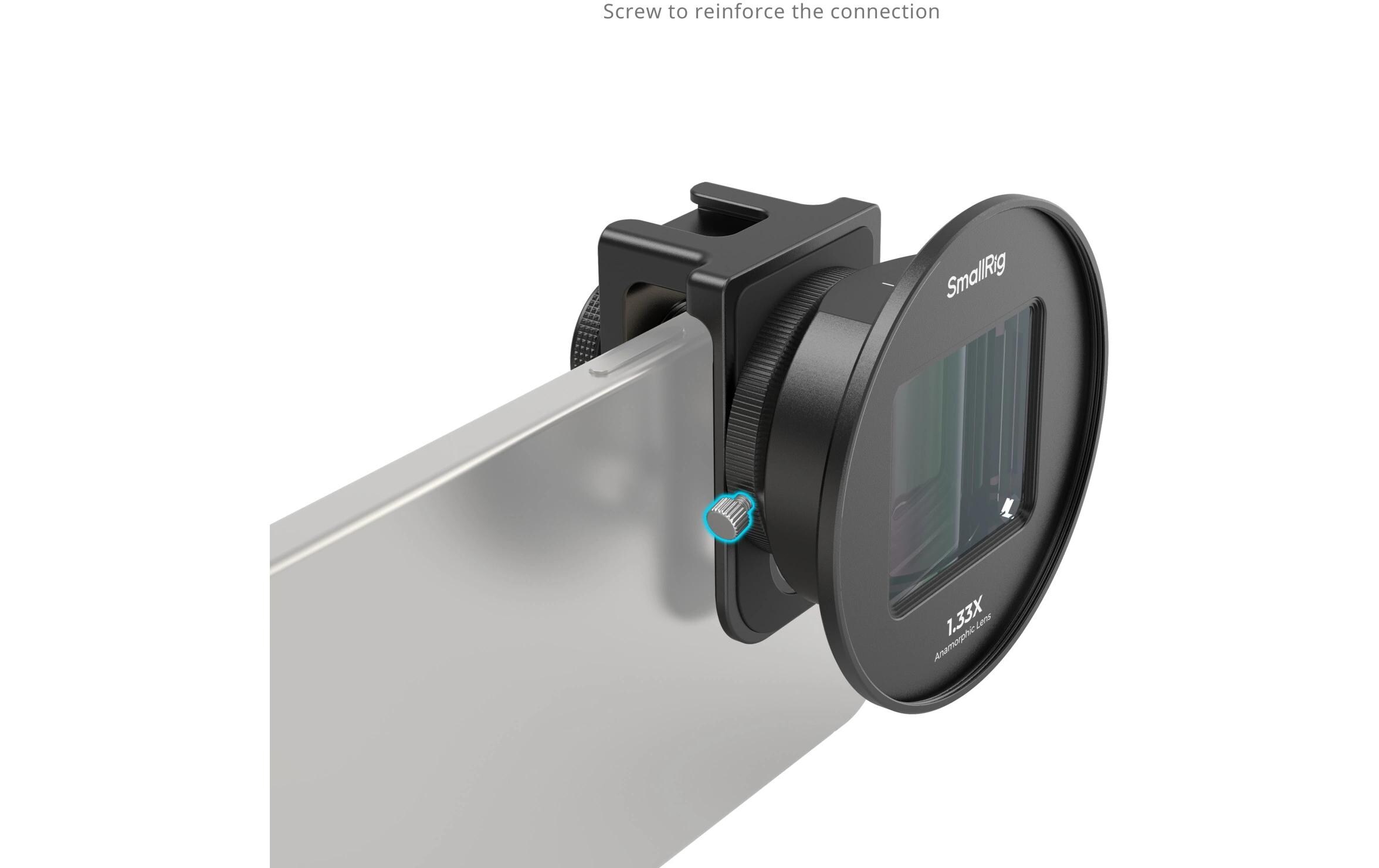 1.33x Anamorphotisches Objektiv für Mobiltelefone (T-Mount)<br>Objektiv für filmische Eindrücke