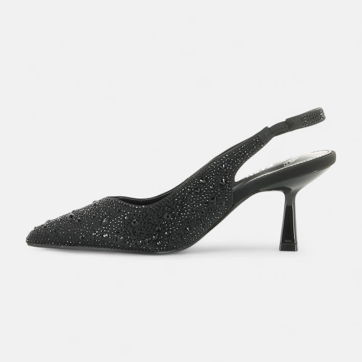 Escarpins avec bride arrière à talon Femme noir