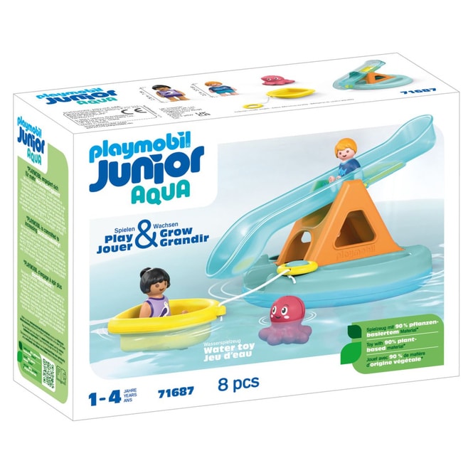 PLAYMOBIL®71687 - Badeinsel mit Wasserrutsche- Playmobil Junior Aqua