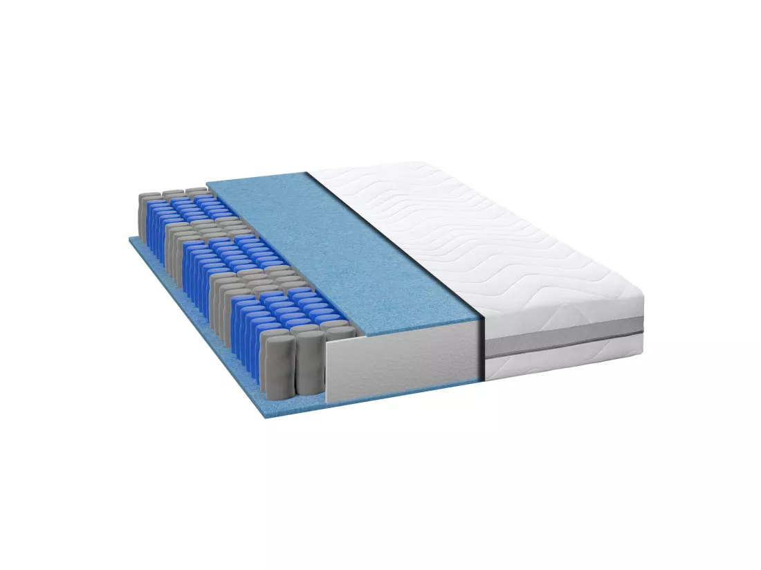 Matelas 180 x 200 avec noyau à ressorts ensachés en H3 et H4