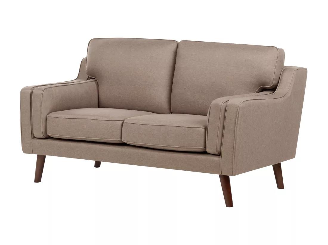 Canapé 2 places en tissu marron clair LOKKA
