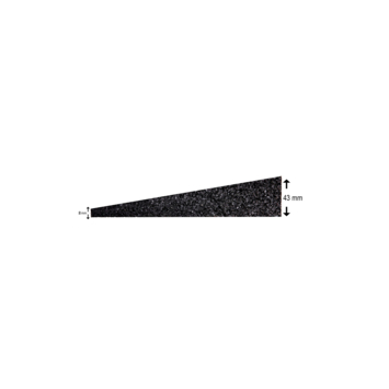 Oploopprofiel rubber 50x20 cm, dikte van 8 tot 43 mm - 2 stuks per pak