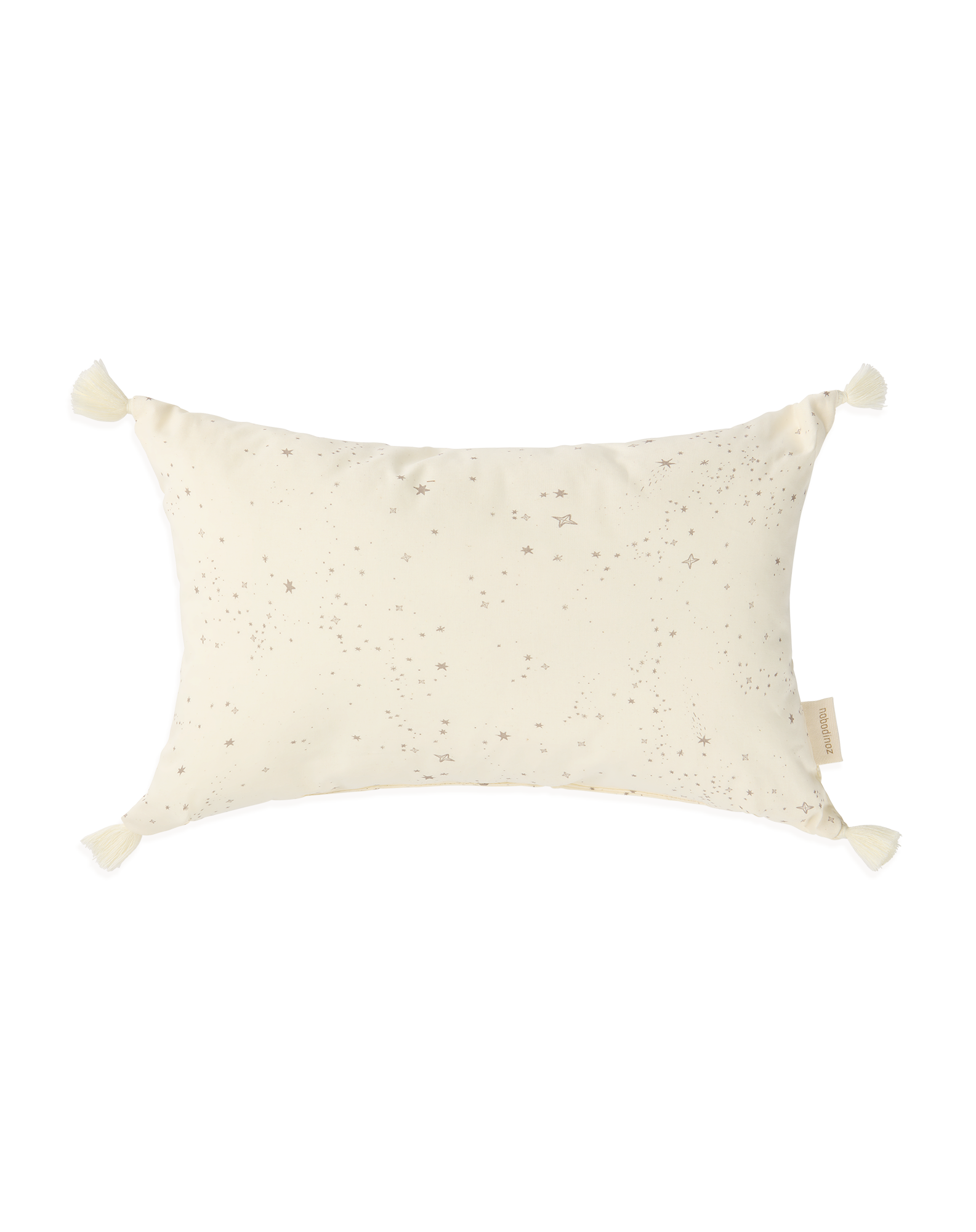 Coussin à pompons stories | Blanc