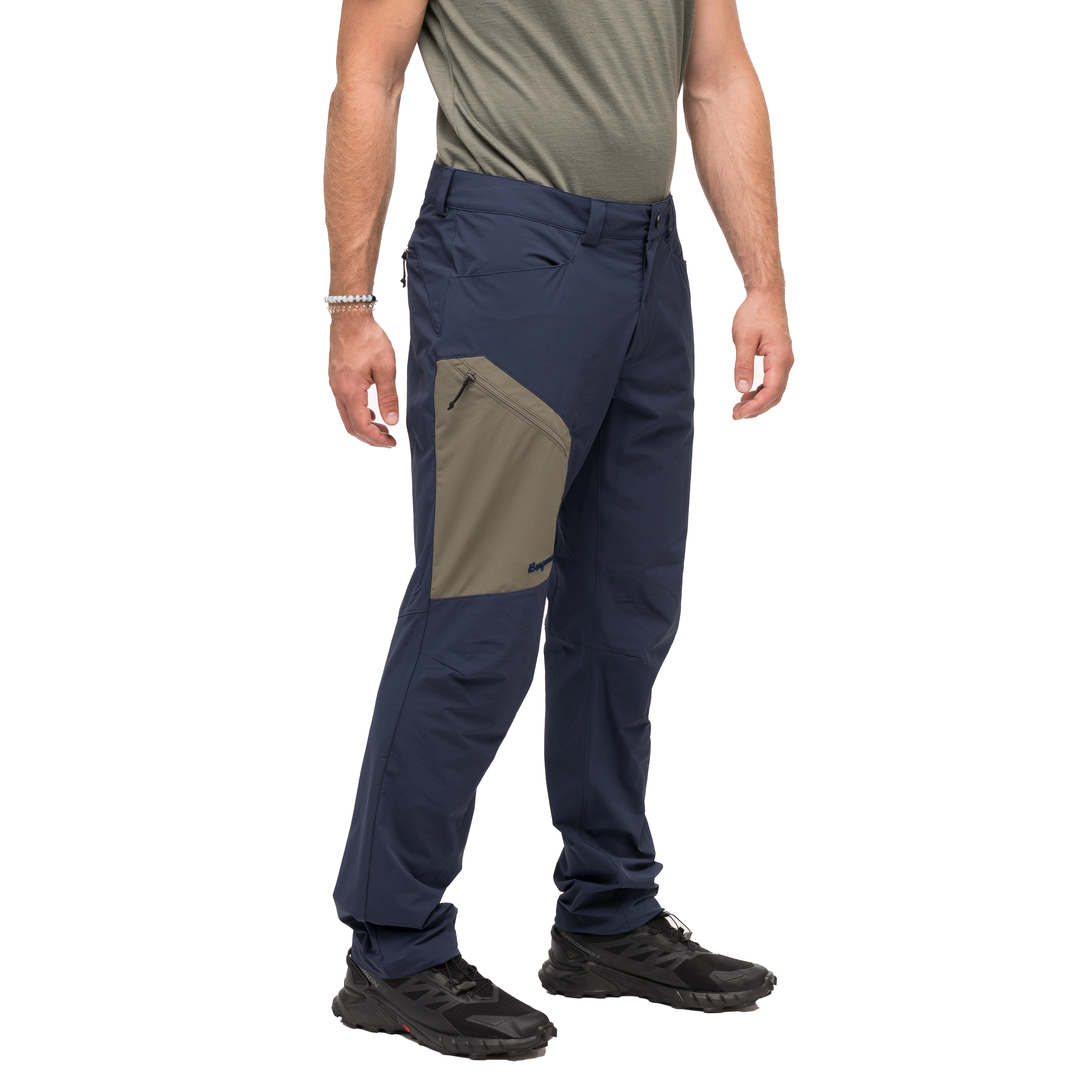 Vaagaa Light Softshell Pants Men Navy Blue / GreenMud
