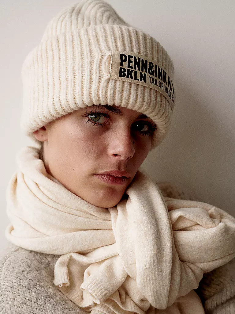 PENN&INK Mütze - Haube creme