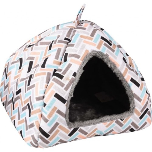 Cama tipo iglu para roedores, multicolorida.