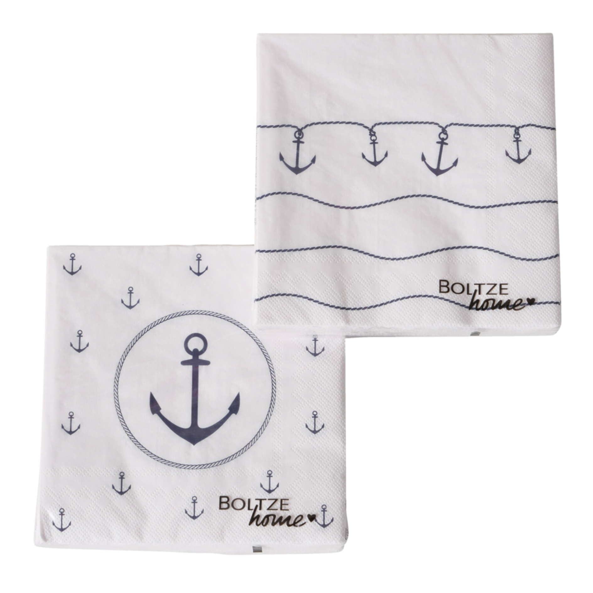 Servietten - weiß-blau - 20 Stück