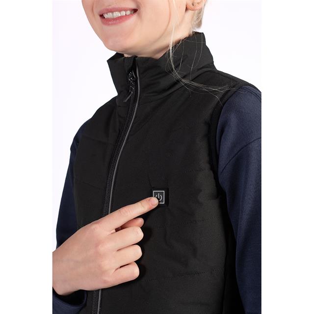 Bodywarmer HKM Cuddle Style Heating Kids Zwart