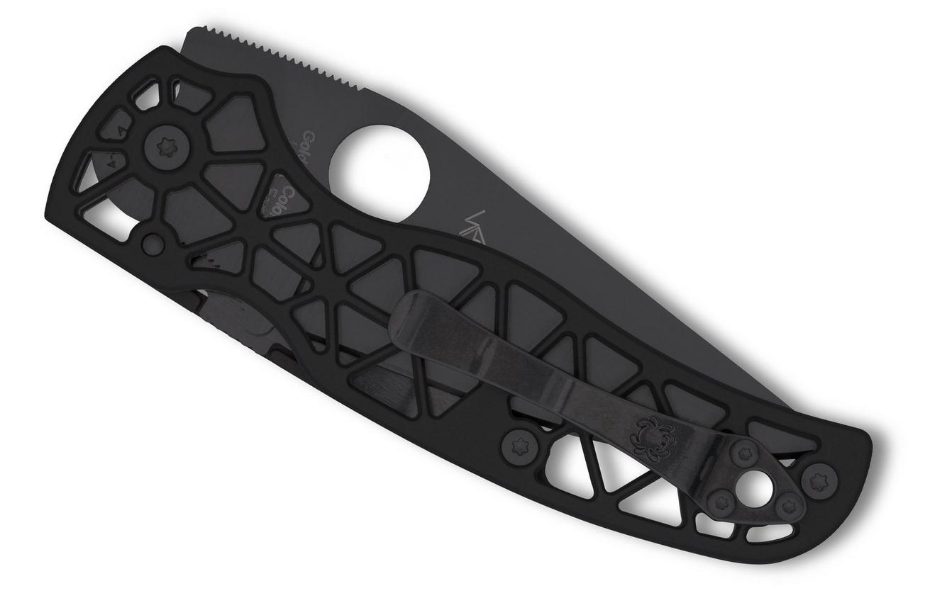 Spyderco Edgerati Black DLC C266BKALBKP Aluminum, CPM S30V zakmes, Sal Glesser design