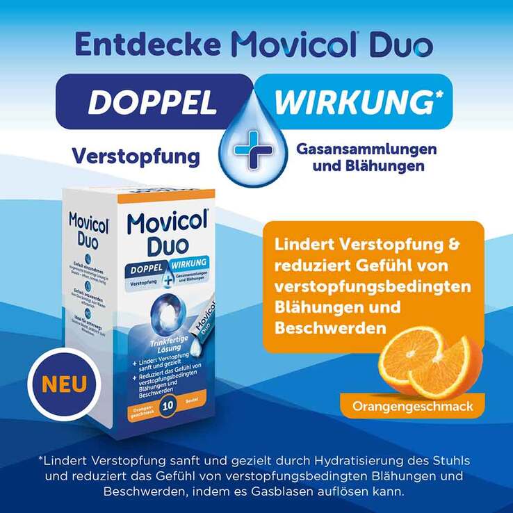 Movicol Duo trinkfertige Lösung in Beuteln, 20 St
