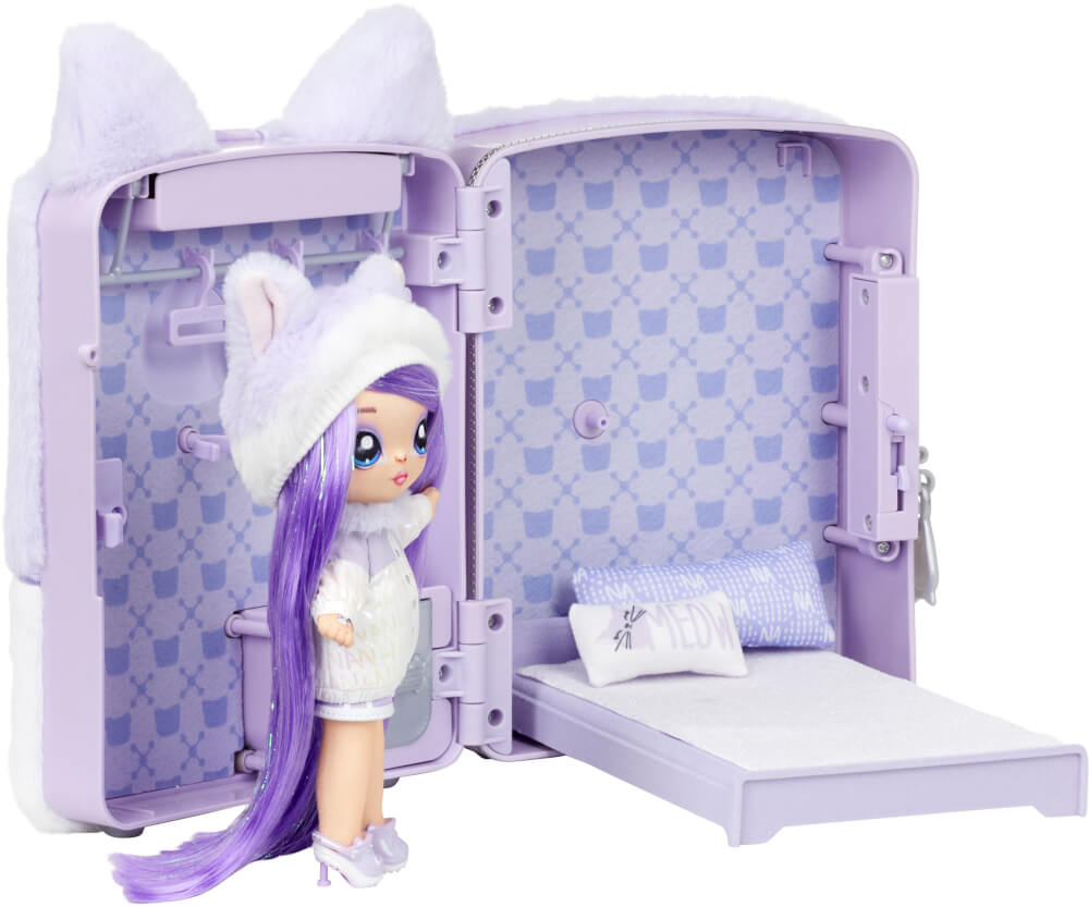 Na! Na! Na! Surprise 3-in-1 Backpack Bedroom Series 3 Playset-  Lavender Kitty
