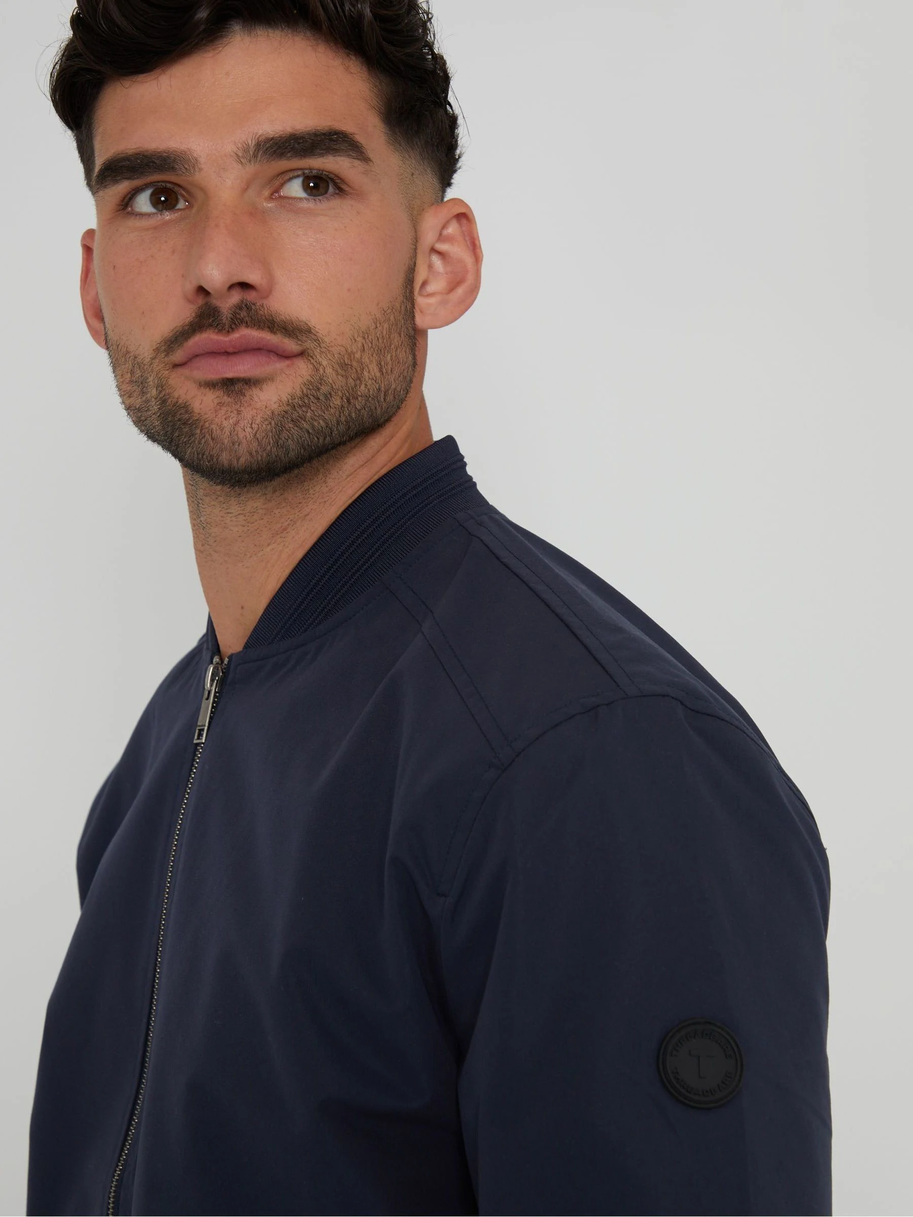 Marineblauw - Threadbare regenbestendig klassiek bomberjack