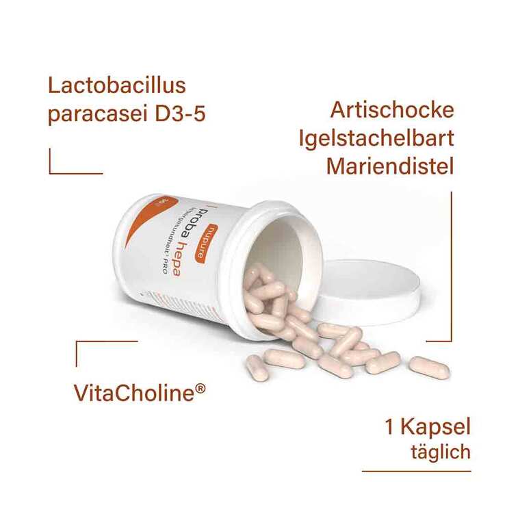 Probahepa Lebergesundh. + 60mg L.paracasei D3.5 Kapseln , 30 St