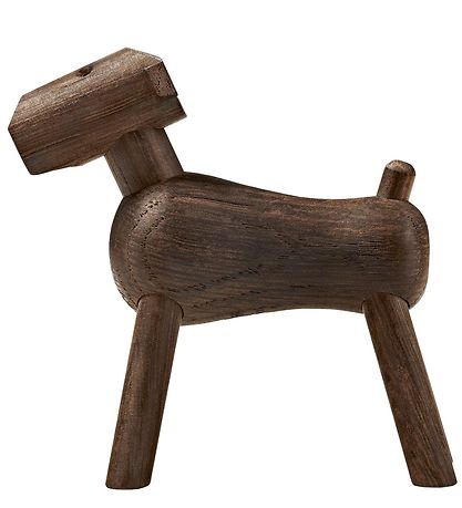 Kay Bojesen tr?figur - Hund Tim - 8 cm - R?get Eg
