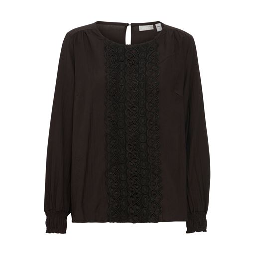 Fransa Langærmet Bluse, Black, XL