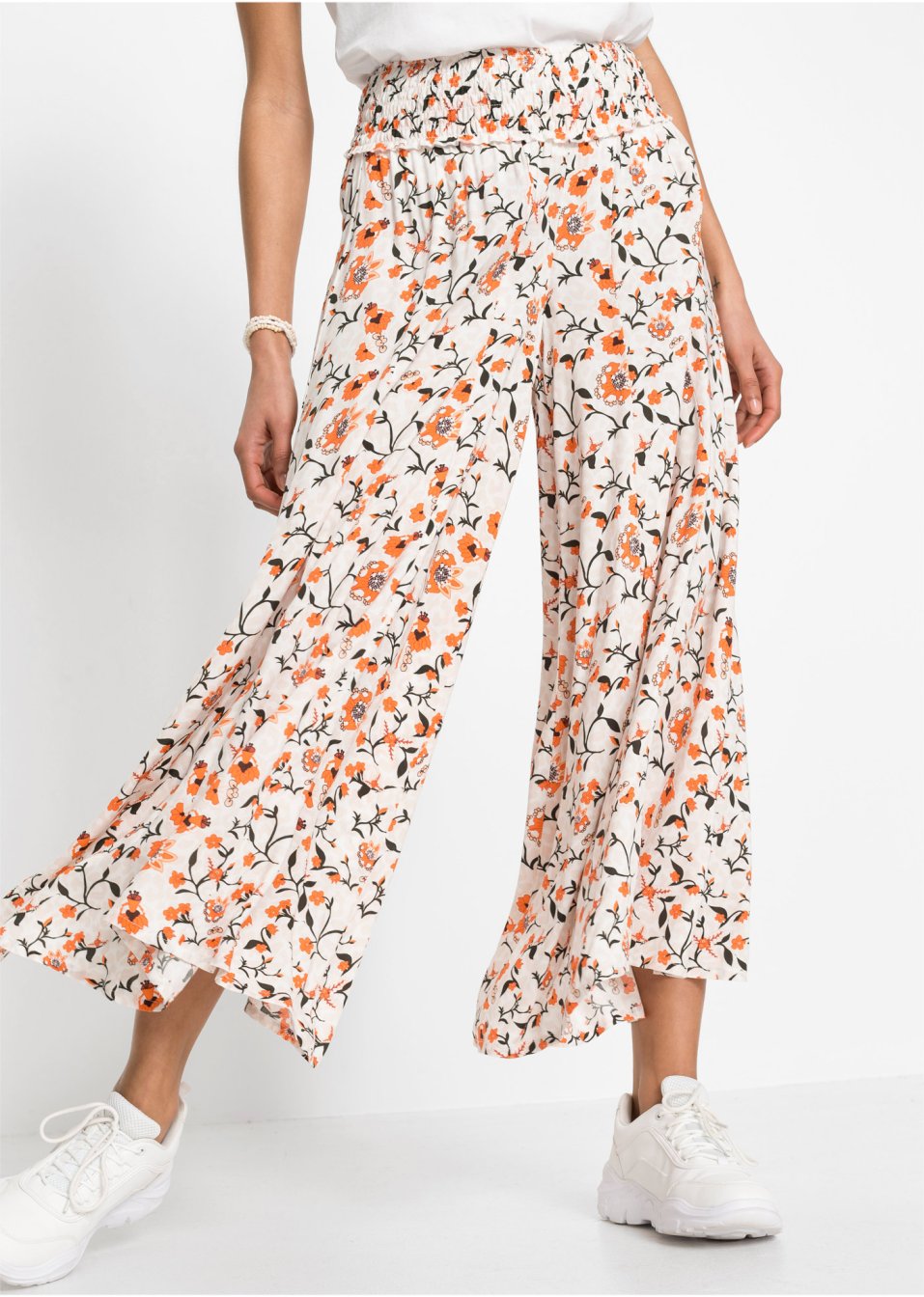Pantalon palazzo à imprimé floral