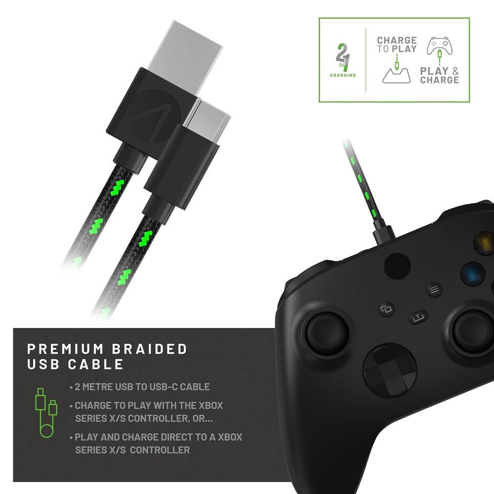 Unauffällige Ladestation, Halterung für Gaming-Headset und Controller für Xbox Series X|S – Schwarz
