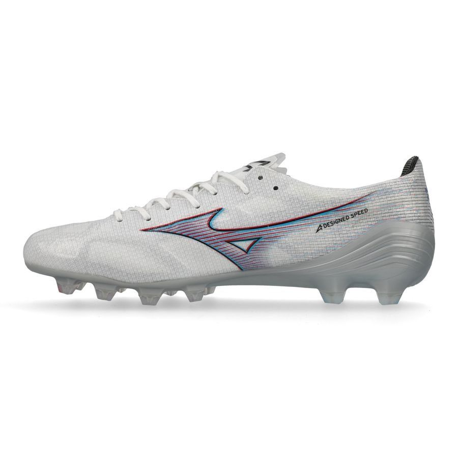 Mizuno Alpha Elite FG/AG Shining - Blanc/Rouge