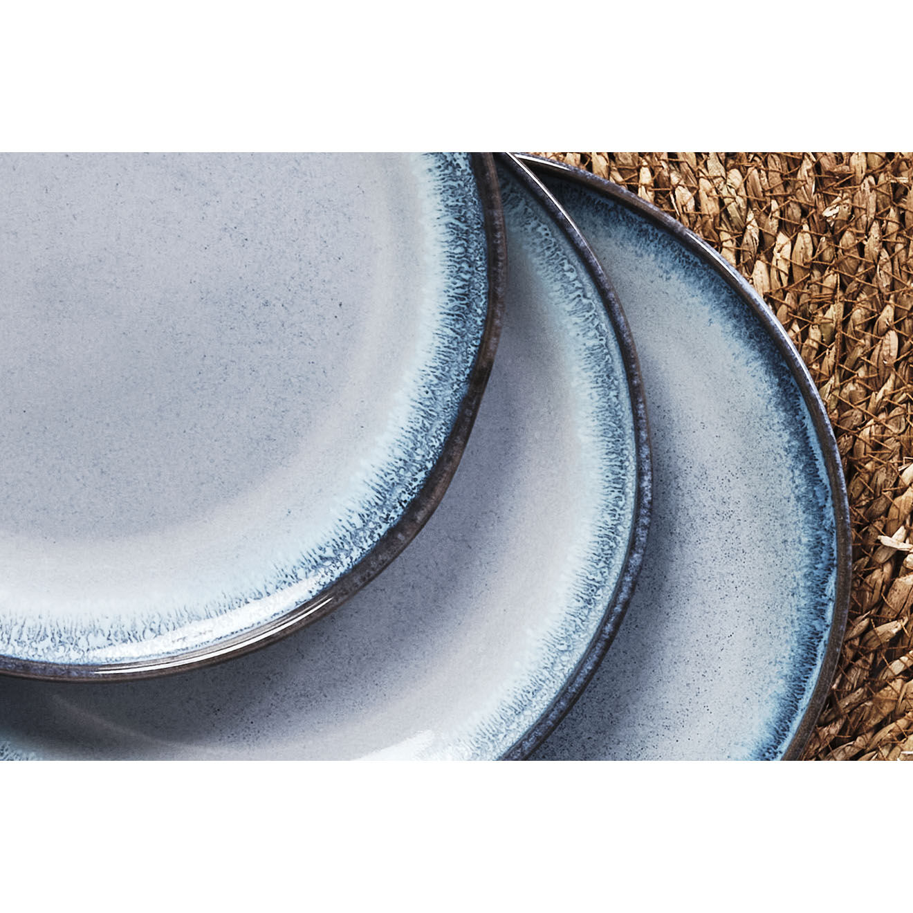 Bjorn Service de table en Grès Les Essentiels Genesis bleu - 18 pièces