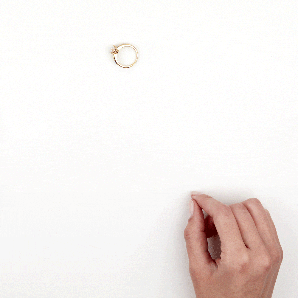 Bague Solitaire Stevie Plaqué Or Jaune Oxyde De Zirconium