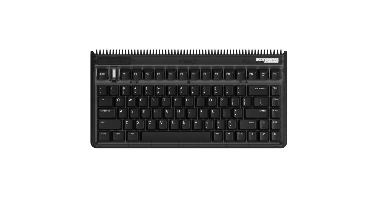 IqunixOG80 Dark Side Wireless Mechanical Keyboard, gaming toetsenbord  (Zwart, US lay-out, Gateron Red, RGB leds, 80% (TKL), Hot-swappable, PBT, 2.4GHz | Bluetooth 5.1 | USB-C)