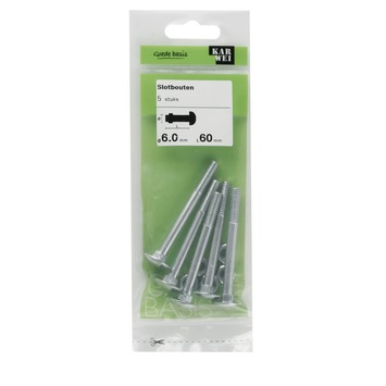 KARWEI slotbout verzinkt 6x60 mm (5 stuks)