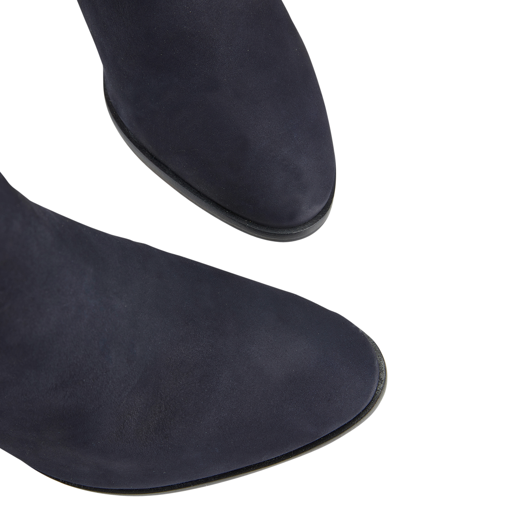 WALIMAS - Bottines à talons en cuir velours | Bleu