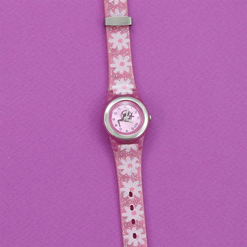 Montre GR - gymnastique rythmique rose pailleté