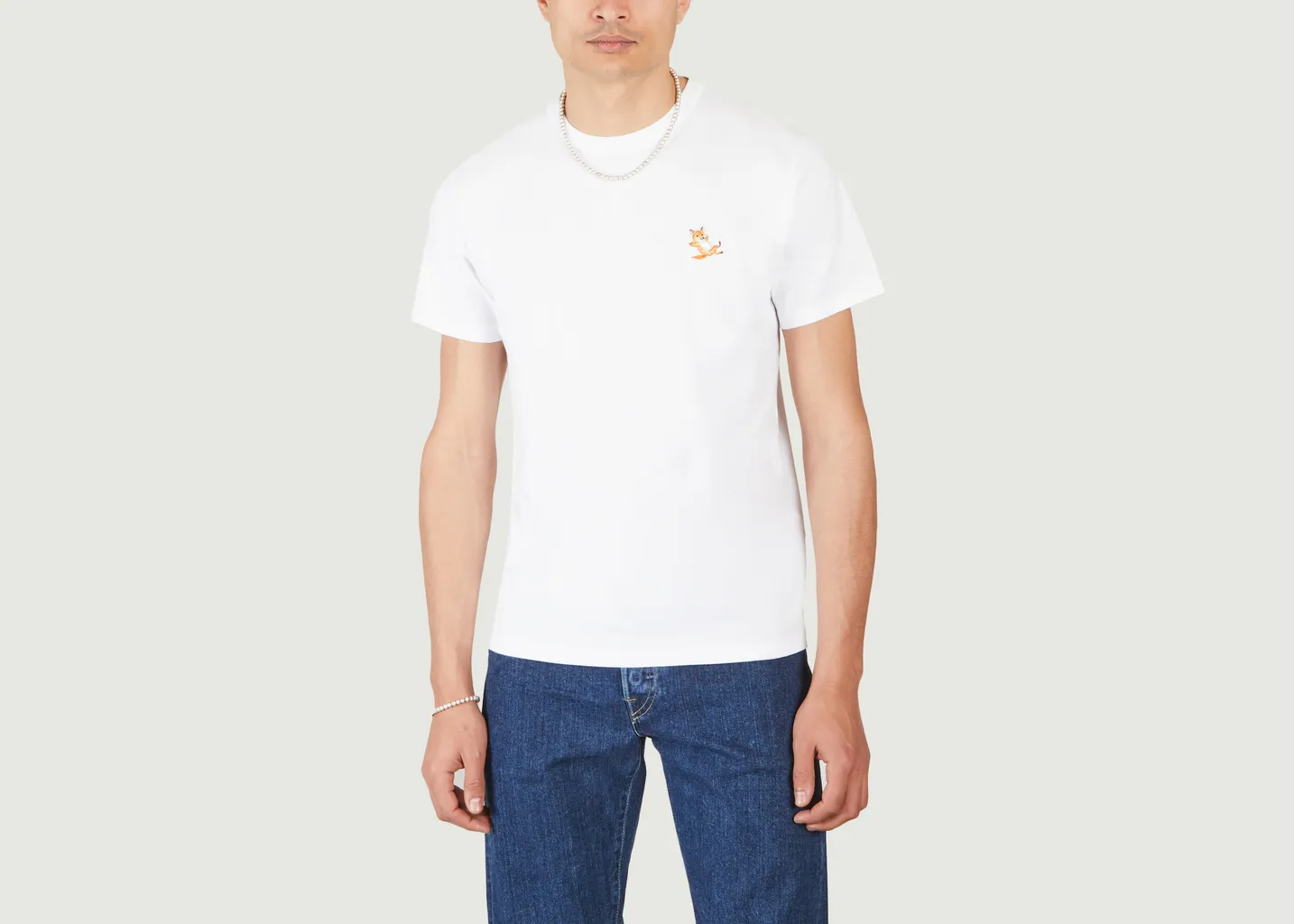 T-shirt Chillax Fox Patch Classic Maison Kitsuné