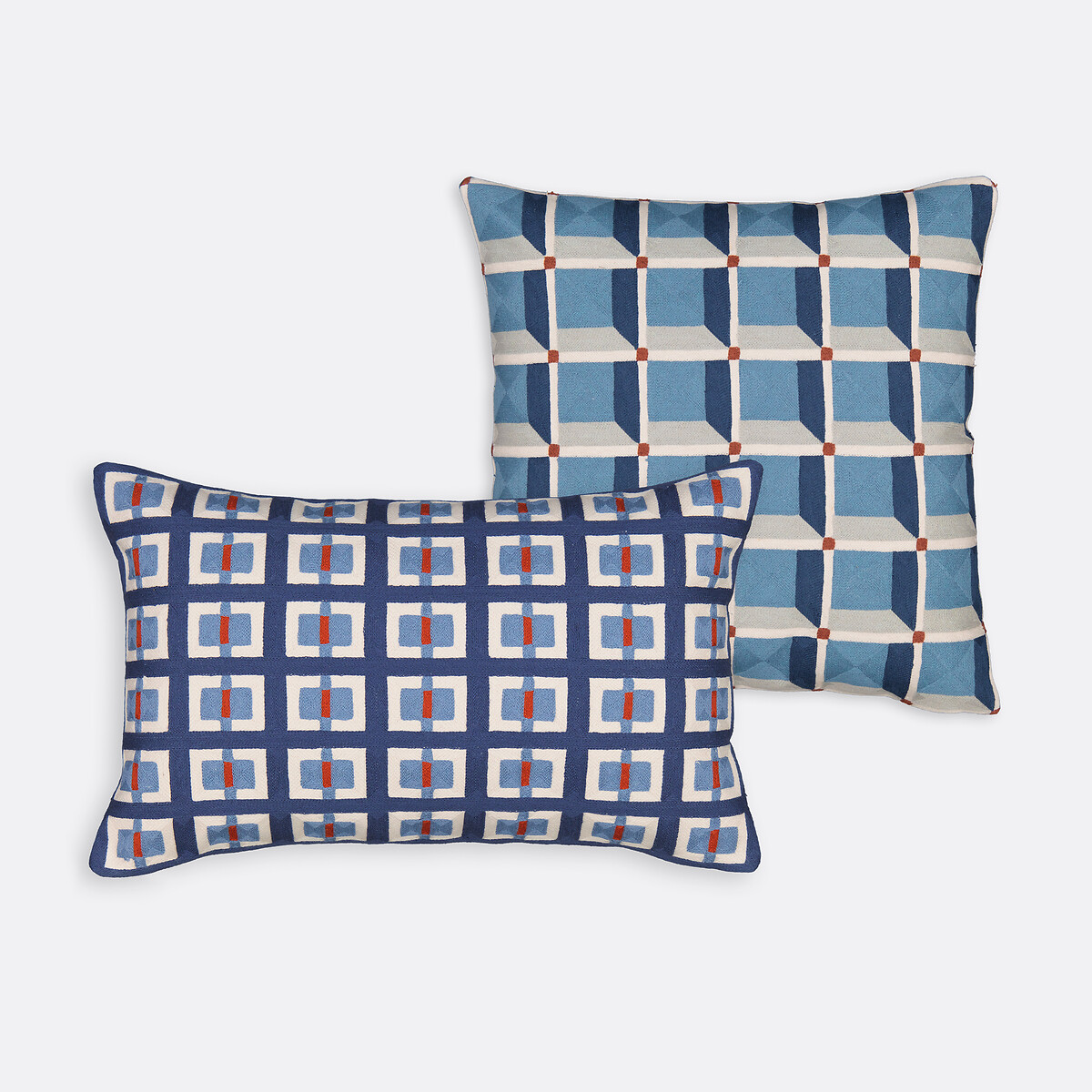 LA REDOUTE INTERIEURS<br>Capa de almofada 45x45 cm, algodão bordado, Mauro