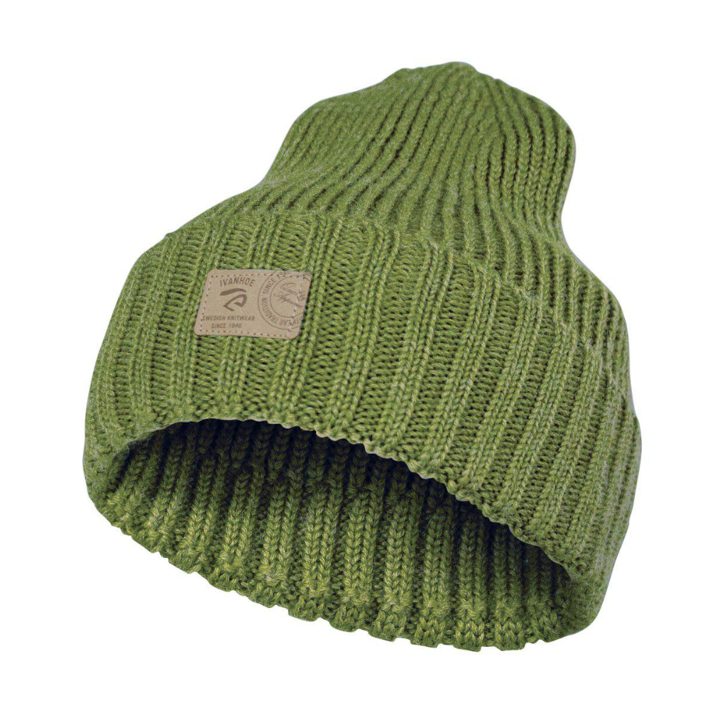Ivanhoe Ipsum rib gebreide wollen muts - Green
