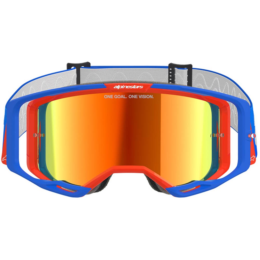 Alpinestars - Masque Vision 8 Wordmark Mirror Bleu / Blanc / Rouge