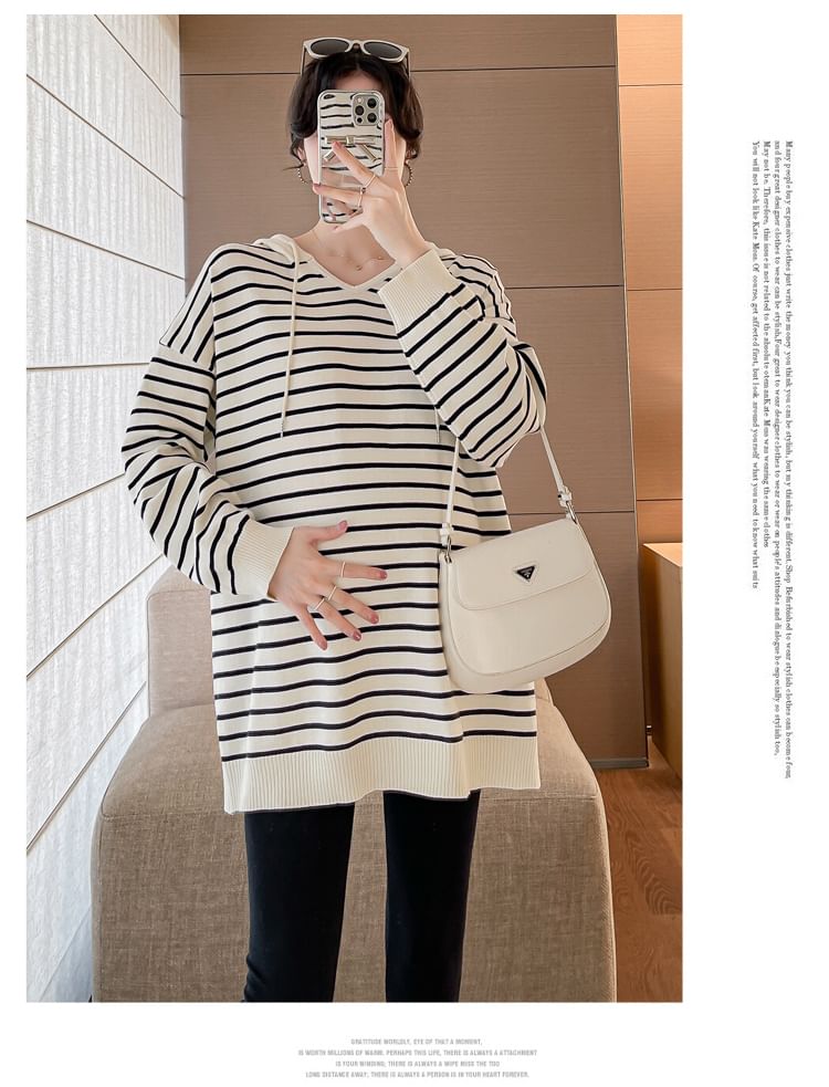 NEUF - Zwangerschapsgestreepte oversized hoodie