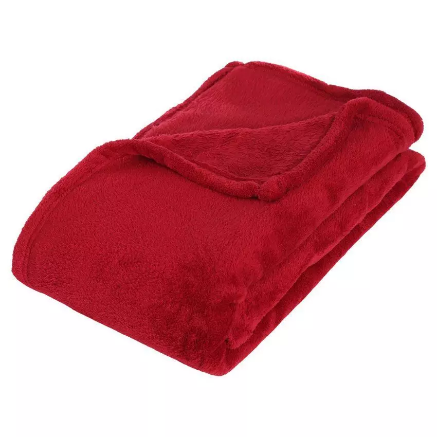 Plaid doux (150 cm) Tendresse Rouge