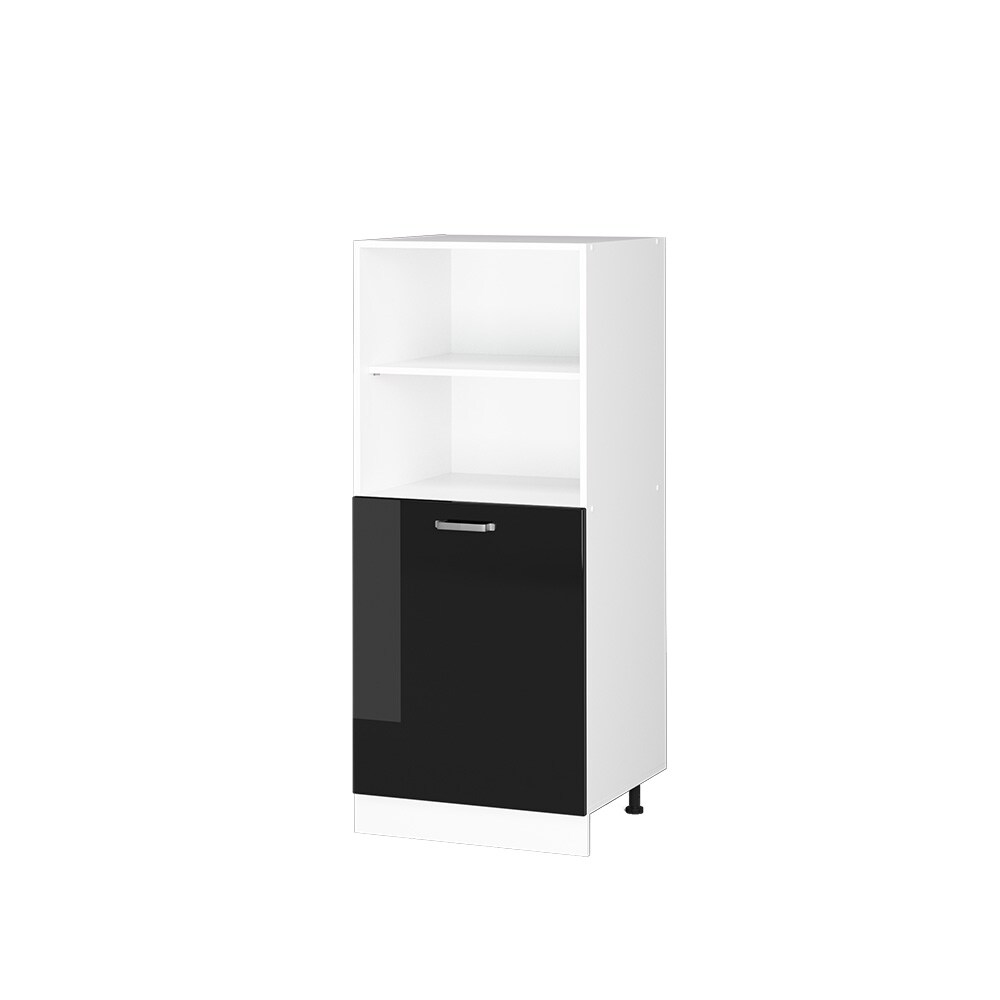 Vicco Vorratsschrank Küchenschrank R-Line Solid Weiß Schwarz 60 cm modern kleine Tür