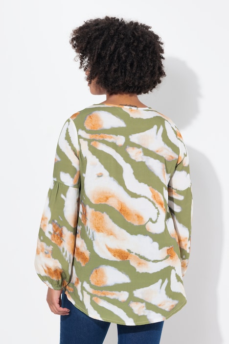 Tunika, A-Linie, Batik-Muster, Peace-Zeichen