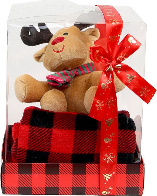 Unique Living knuffel Faith rendier rood H 90 cm