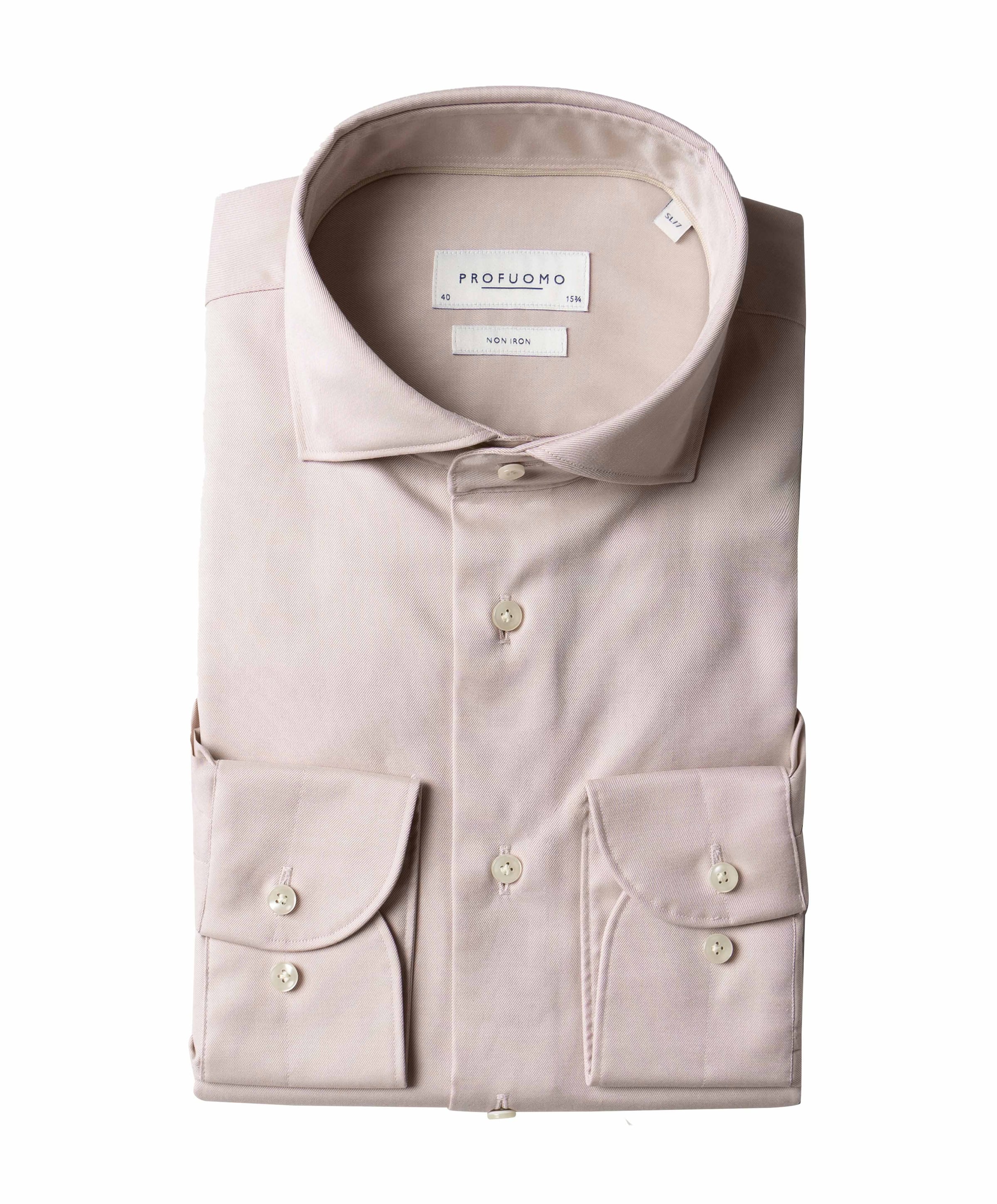 Profuomo Heren overhemd extra lange mouw roze