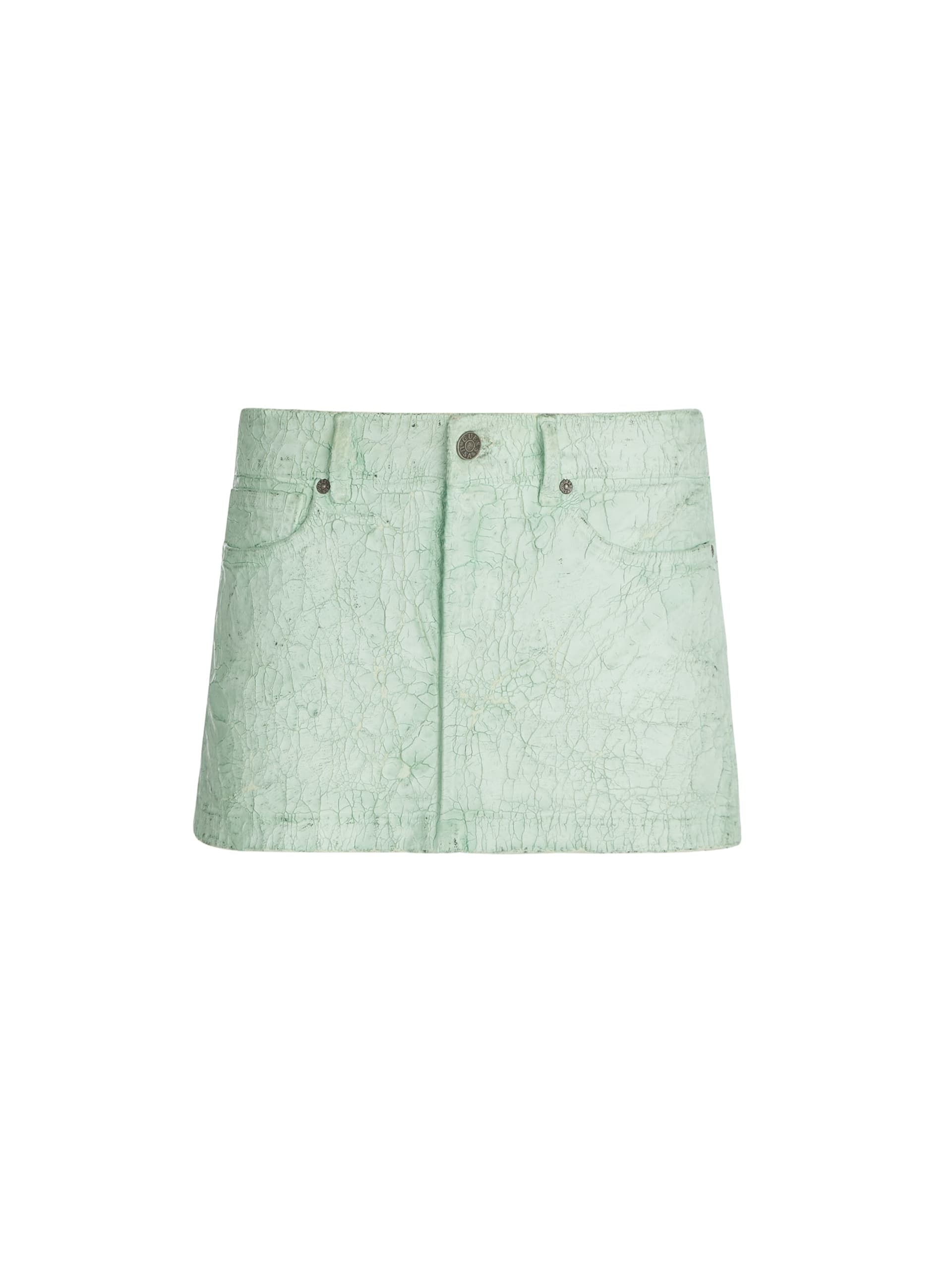 saia jeans craquelada
